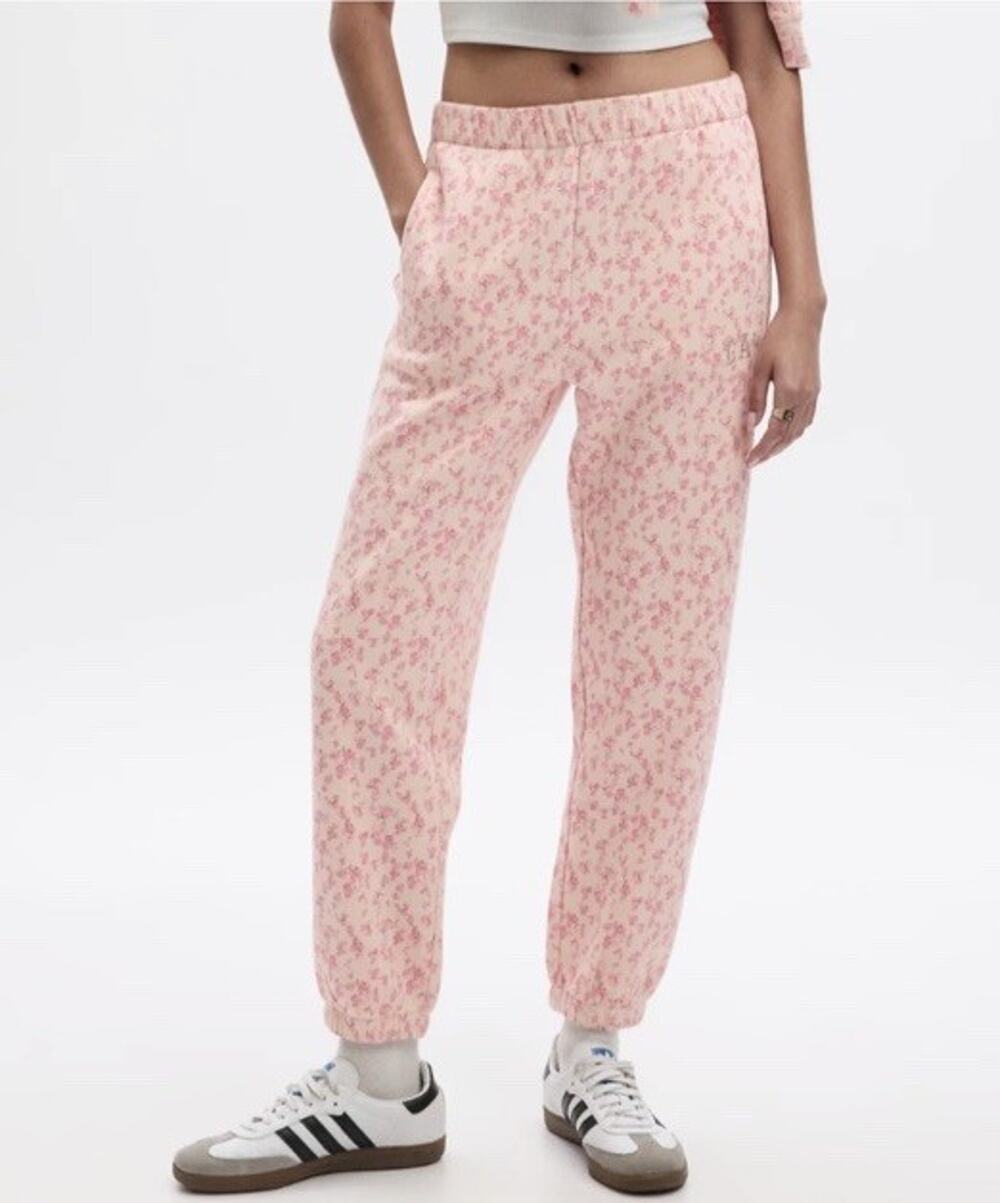 NEW NWT GAP × LoveShackFancy Pink Floral Joggers Women XL Limited Collab Soft